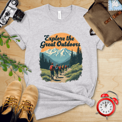 Printify T-Shirt Athletic Heather / S Explore The Great Outdoors Shirt