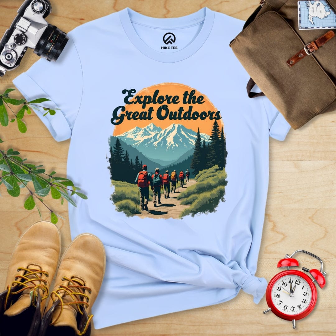 Hike Tee T-Shirt Baby Blue / S Explore The Great Outdoors Shirt
