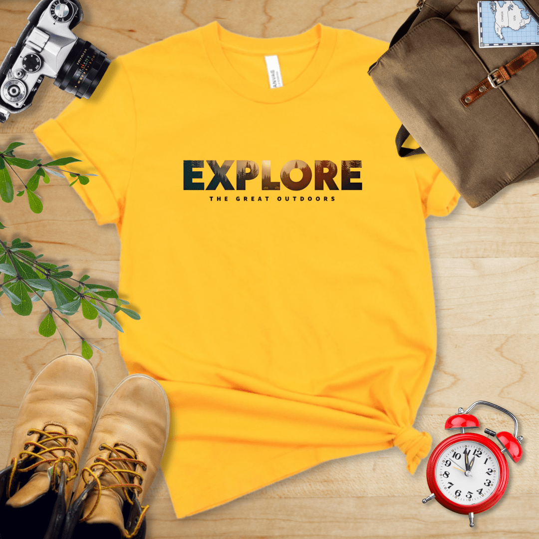 Hike Tee T-Shirt Gold / S Explore The Great Outdoors Shirt