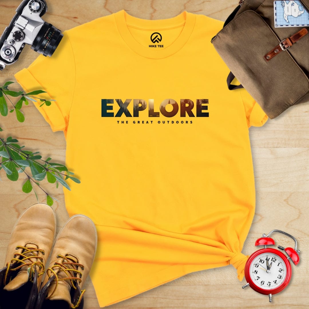Printify T-Shirt Gold / S Explore The Great Outdoors Shirt