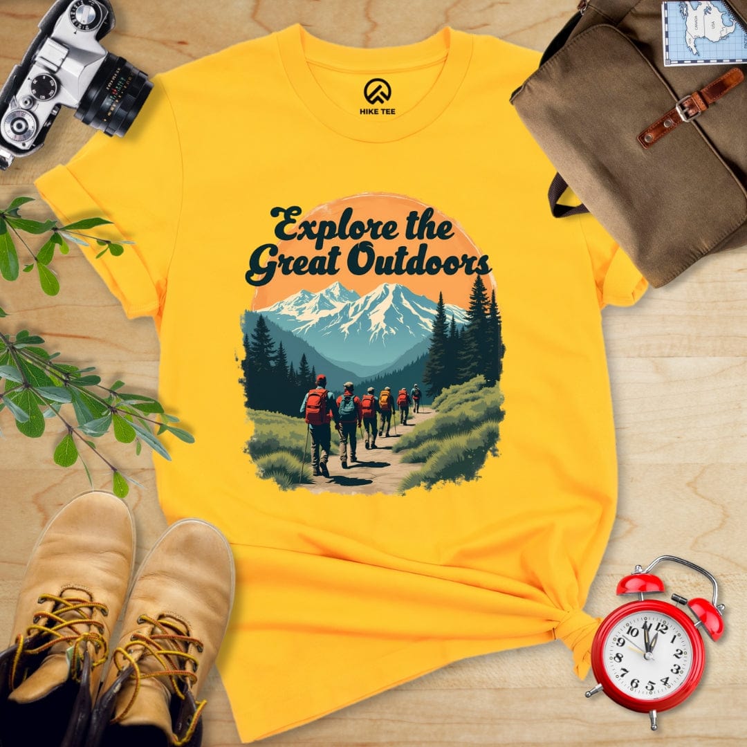 Hike Tee T-Shirt Gold / S Explore The Great Outdoors Shirt
