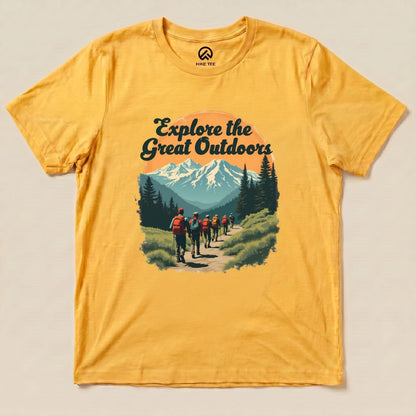 Explore The Great Outdoors Shirt Hike Tee T-Shirt Gold / S