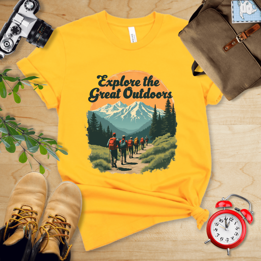 Printify T-Shirt Gold / S Explore The Great Outdoors Shirt