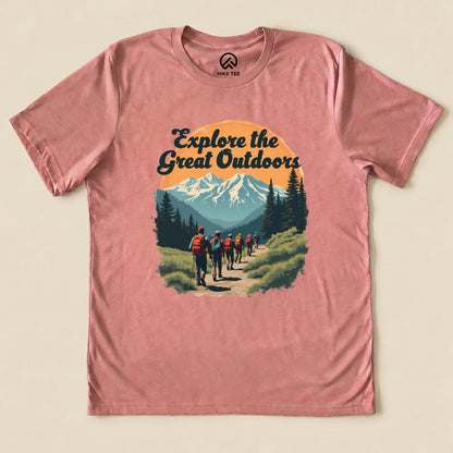 Explore The Great Outdoors Shirt Hike Tee T-Shirt Heather Mauve / S