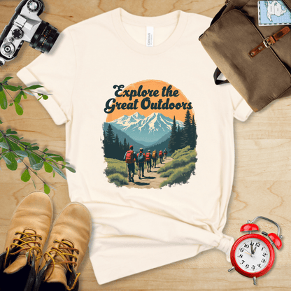 Printify T-Shirt Natural / S Explore The Great Outdoors Shirt