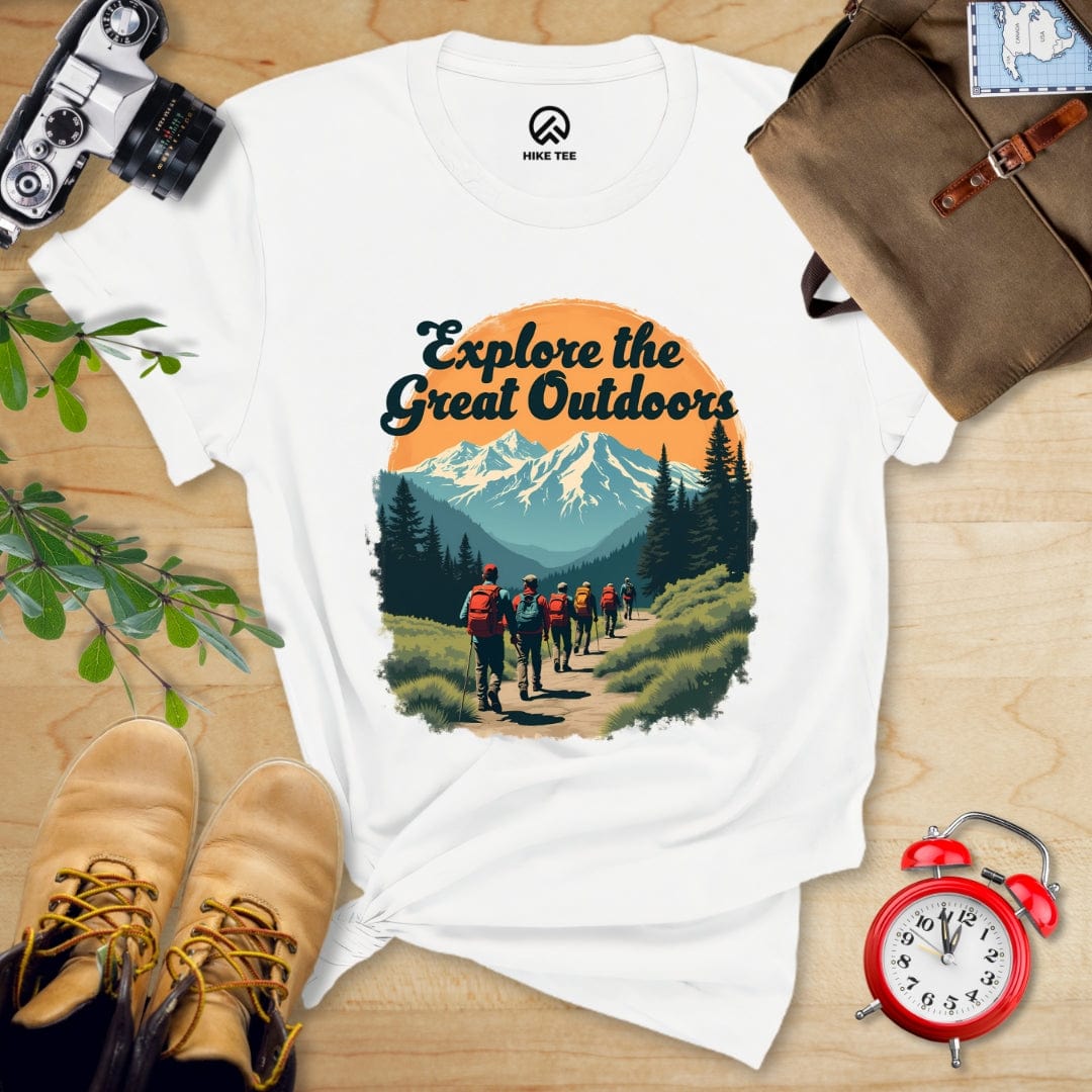 Hike Tee T-Shirt White / S Explore The Great Outdoors Shirt