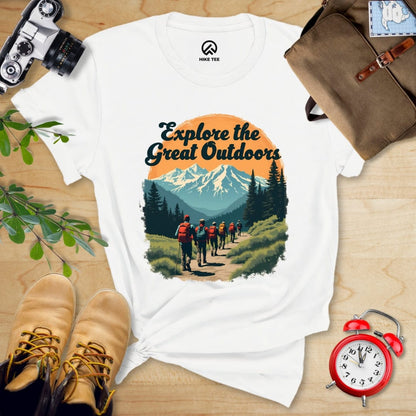 Hike Tee T-Shirt White / S Explore The Great Outdoors Shirt