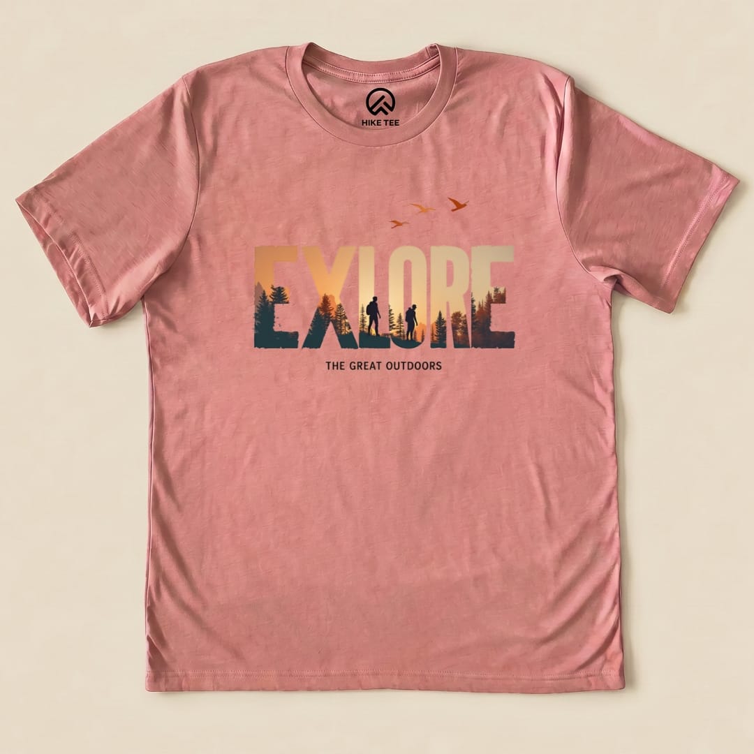 Explore The Outdoors Shirt Hike Tee T-Shirt Heather Mauve / S