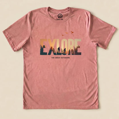 Explore The Outdoors Shirt Hike Tee T-Shirt Heather Mauve / S