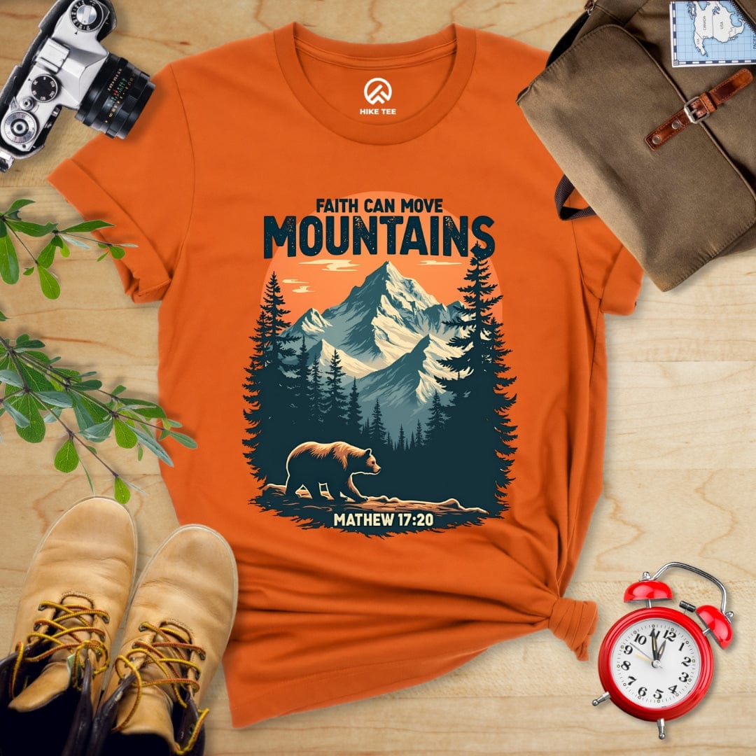 Hike Tee T-Shirt Autumn / S Faith Can Move Mountains Shirt