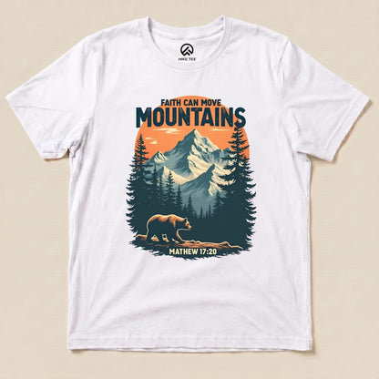 Faith Can Move Mountains Shirt Hike Tee T-Shirt White / S