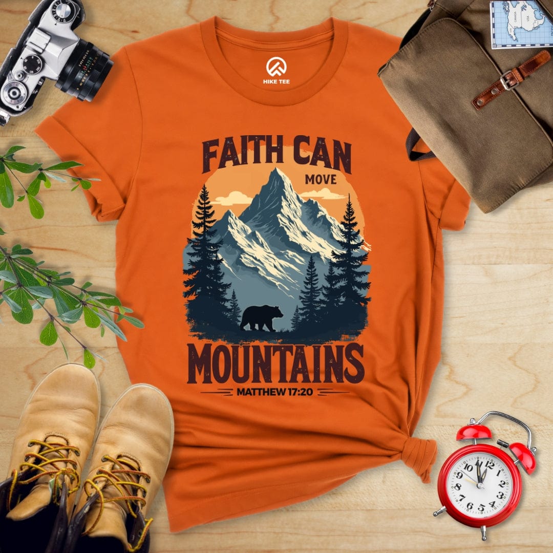 Hike Tee T-Shirt Autumn / S Faith Can Move Mountains Vintage Shirt