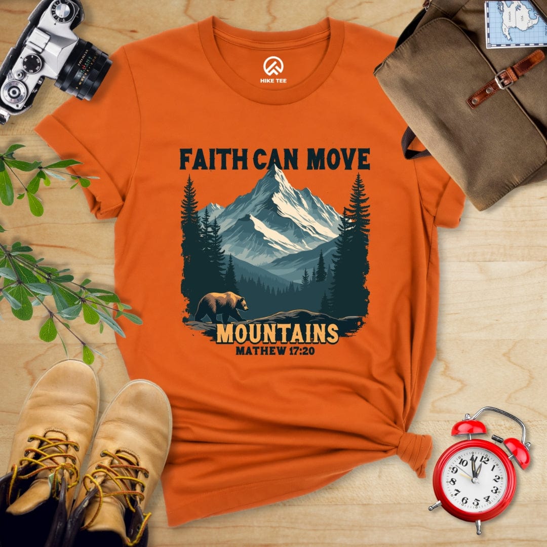 Hike Tee T-Shirt Autumn / S Faith Can Move Mountains Vintage Shirt