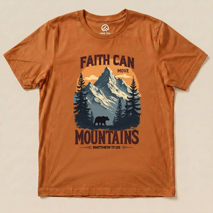 Faith Can Move Mountains Vintage Shirt Hike Tee T-Shirt Autumn / S