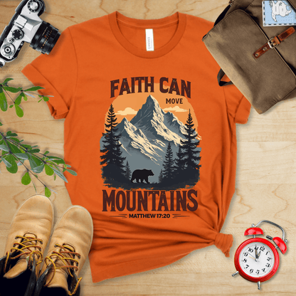 Printify T-Shirt Autumn / S Faith Can Move Mountains Vintage Shirt