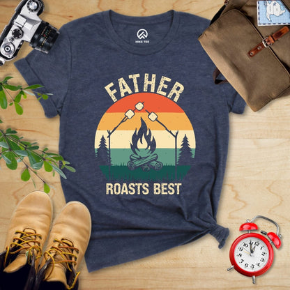 Hike Tee T-Shirt Heather Navy / S Father Roasts Best Shirt