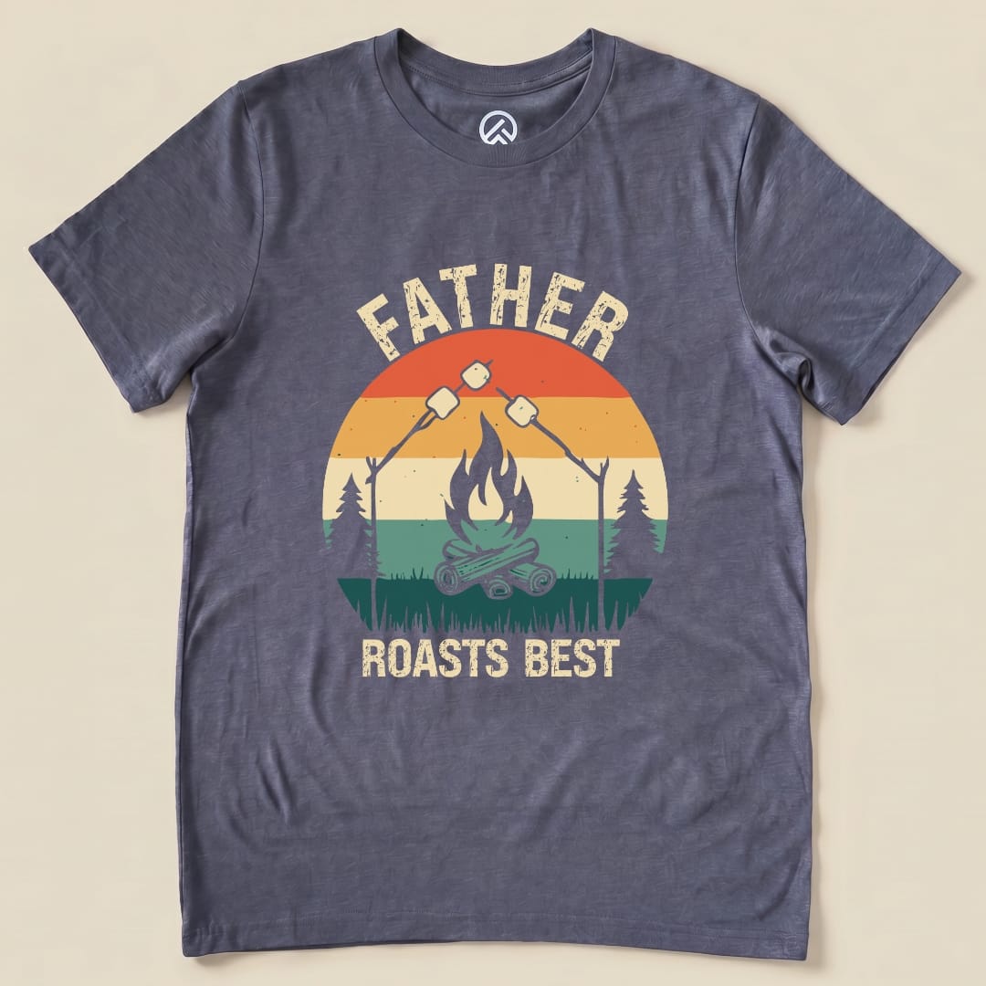 Hike Tee T-Shirt Heather Navy / S Father Roasts Best Shirt