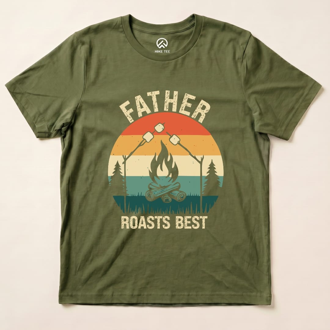 Hike Tee T-Shirt Military Green / S Father Roasts Best Shirt