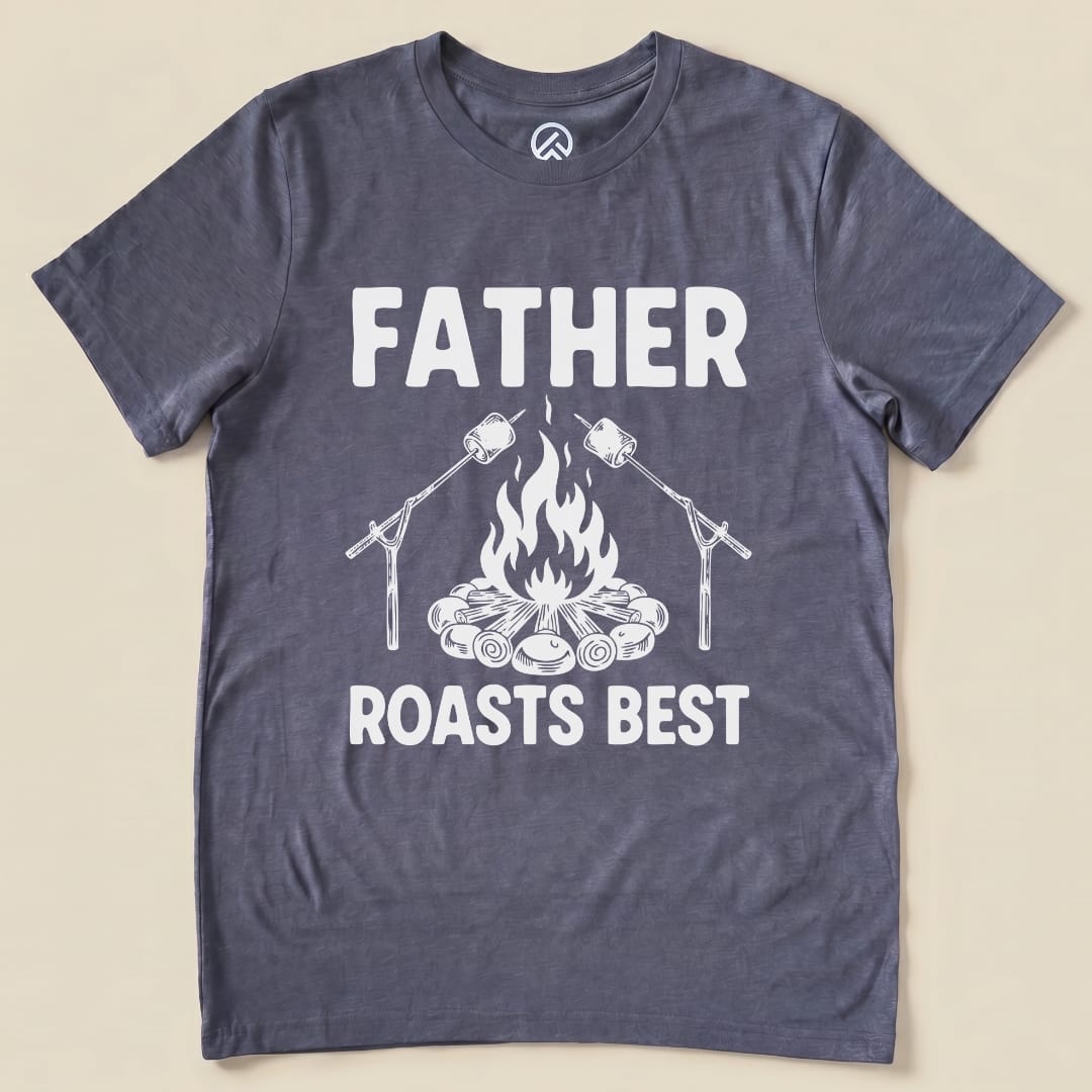 Hike Tee T-Shirt Heather Navy / S Father Roasts Camping Shirt