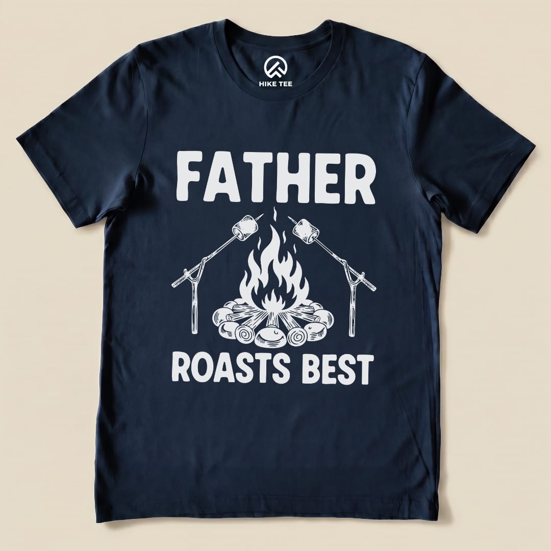Hike Tee T-Shirt Navy / S Father Roasts Camping Shirt
