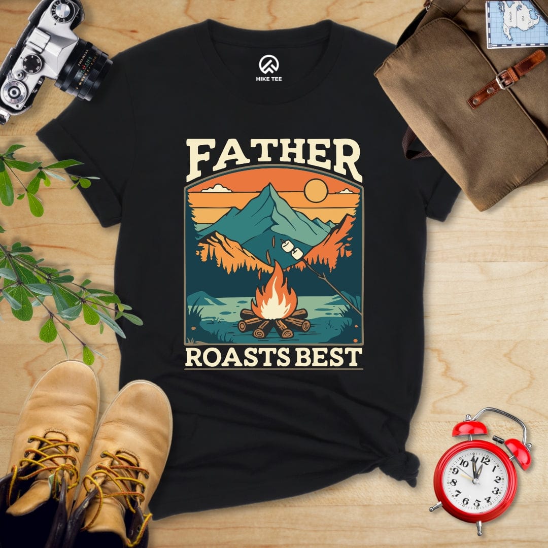 Hike Tee T-Shirt Black / S Father Roasts Retro Shirt