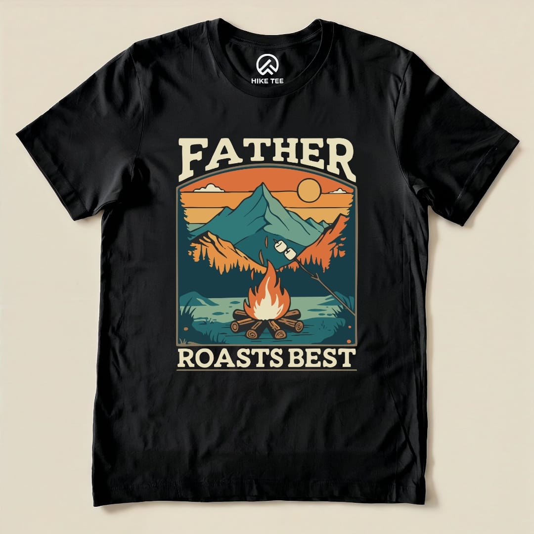 Hike Tee T-Shirt Black / S Father Roasts Retro Shirt