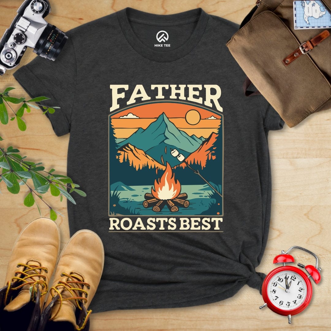 Hike Tee T-Shirt Dark Grey Heather / S Father Roasts Retro Shirt