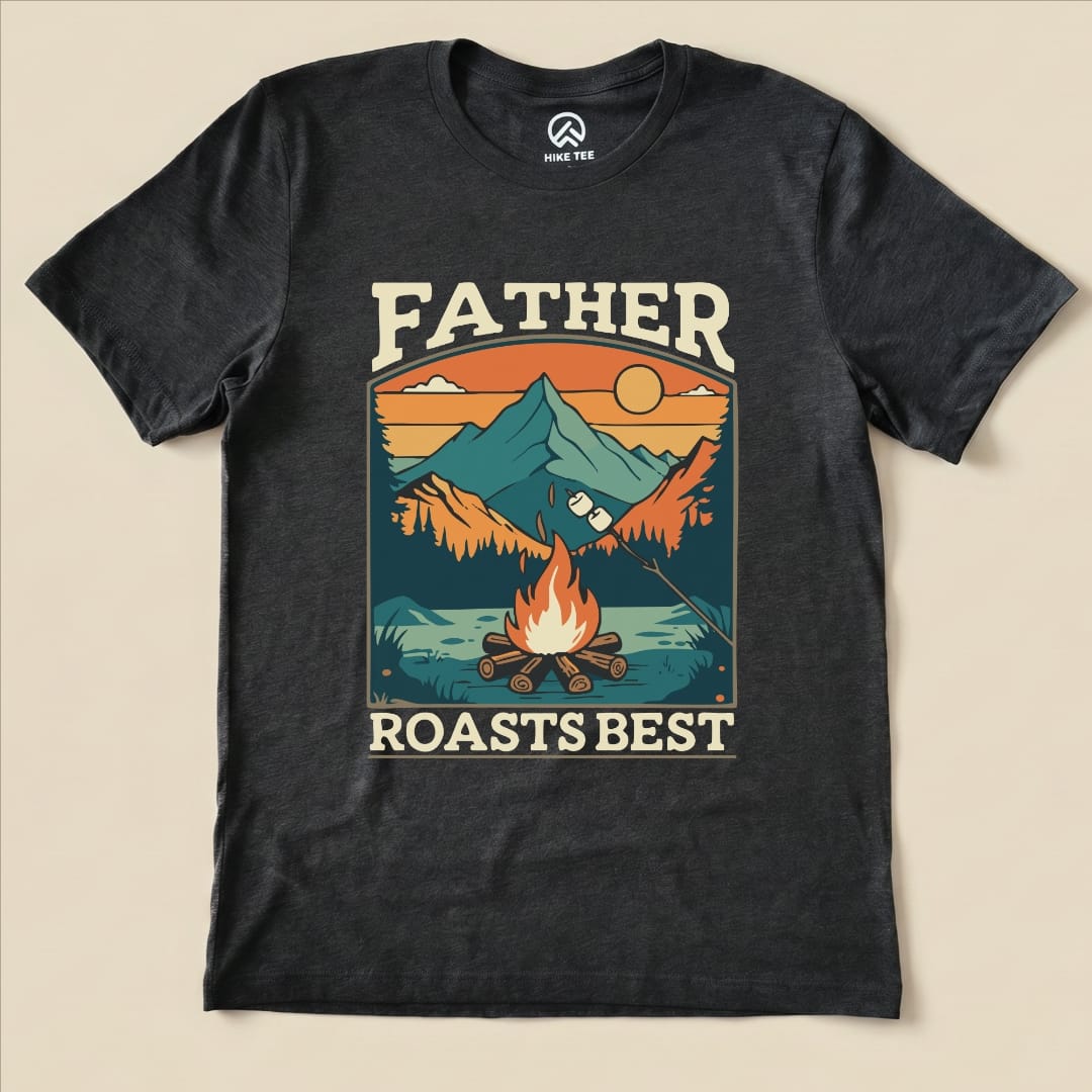 Hike Tee T-Shirt Dark Grey Heather / S Father Roasts Retro Shirt