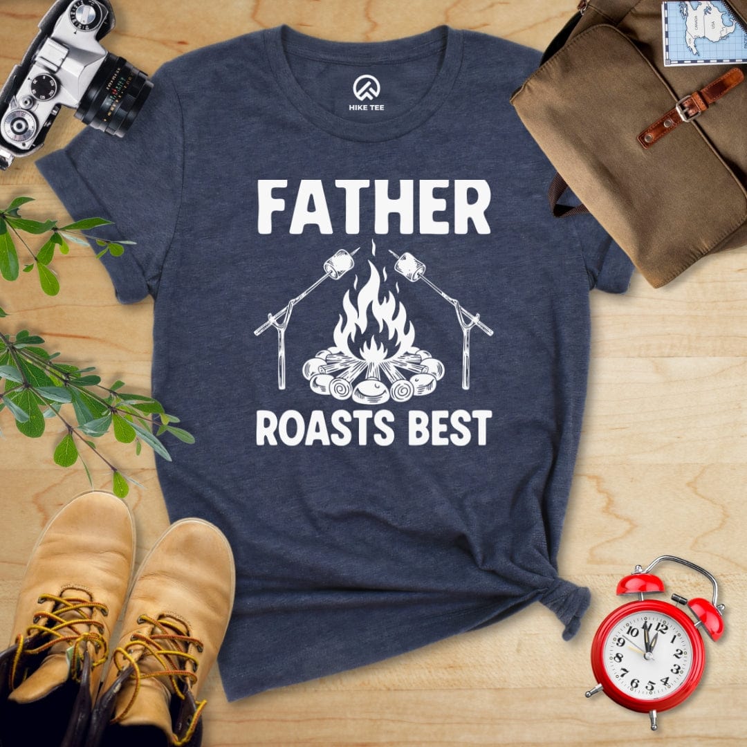 Hike Tee T-Shirt Heather Navy / S Father Roasts Shirt