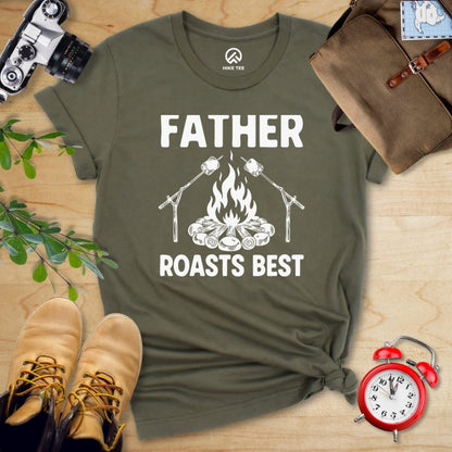 Hike Tee T-Shirt Military Green / S Father Roasts Shirt