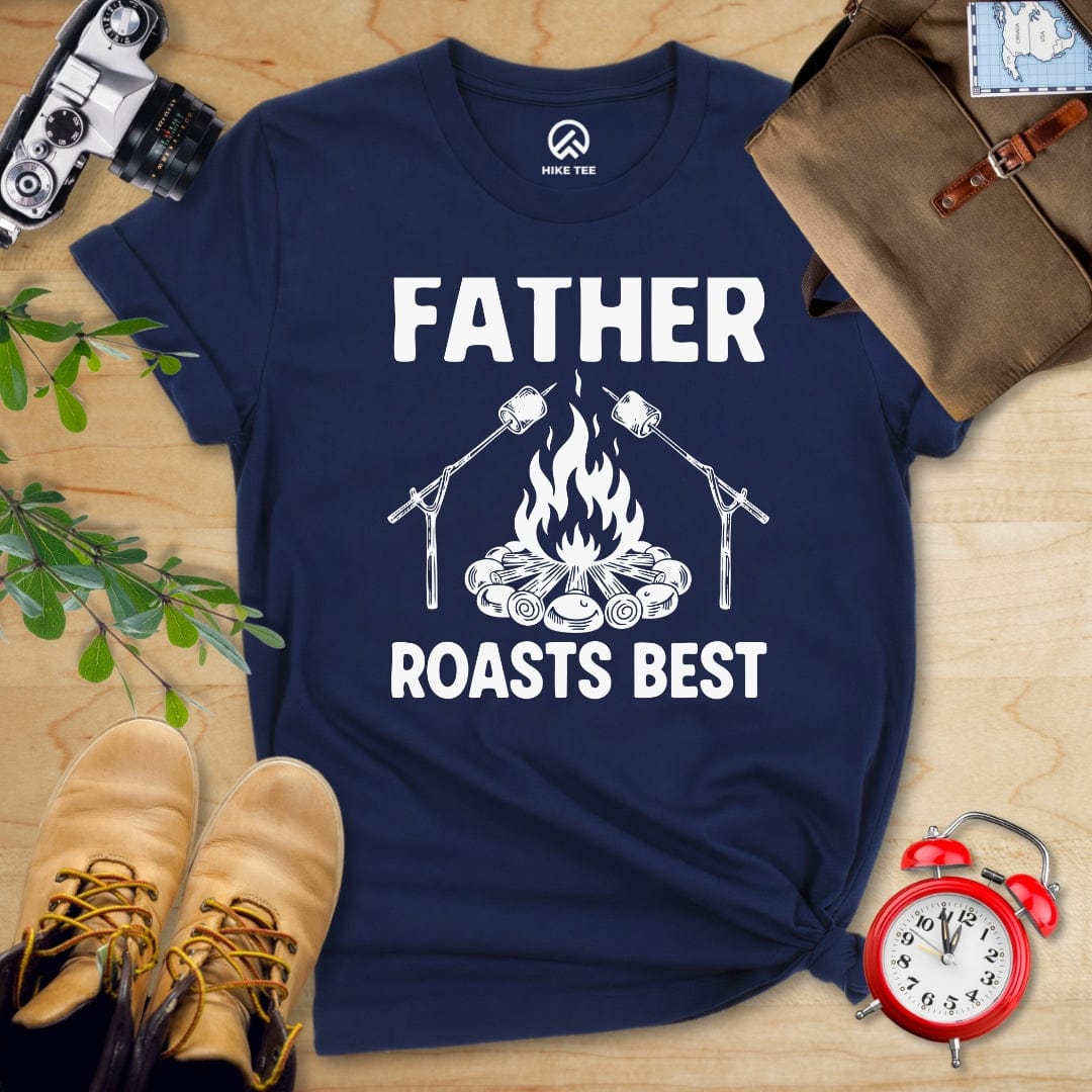 Hike Tee T-Shirt Navy / S Father Roasts Shirt