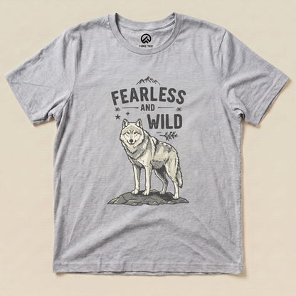 Fearless & Wild Wolf Shirt Hike Tee T-Shirt Athletic Heather / S