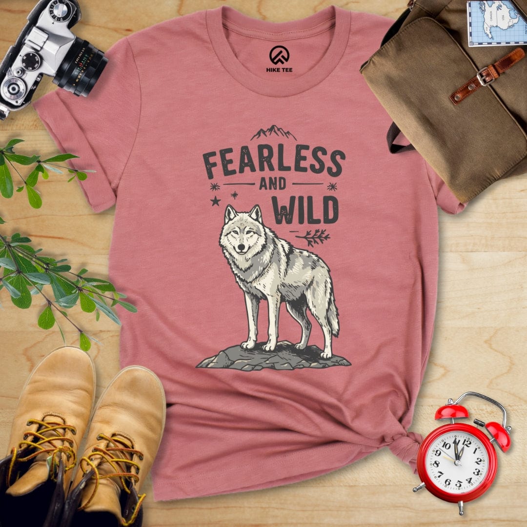 Hike Tee T-Shirt Heather Mauve / S Fearless & Wild Wolf Shirt