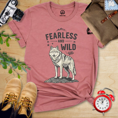 Hike Tee T-Shirt Heather Mauve / S Fearless & Wild Wolf Shirt
