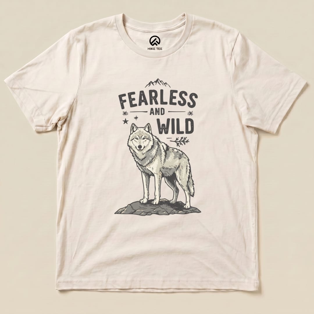 Fearless & Wild Wolf Shirt Hike Tee T-Shirt Natural / S