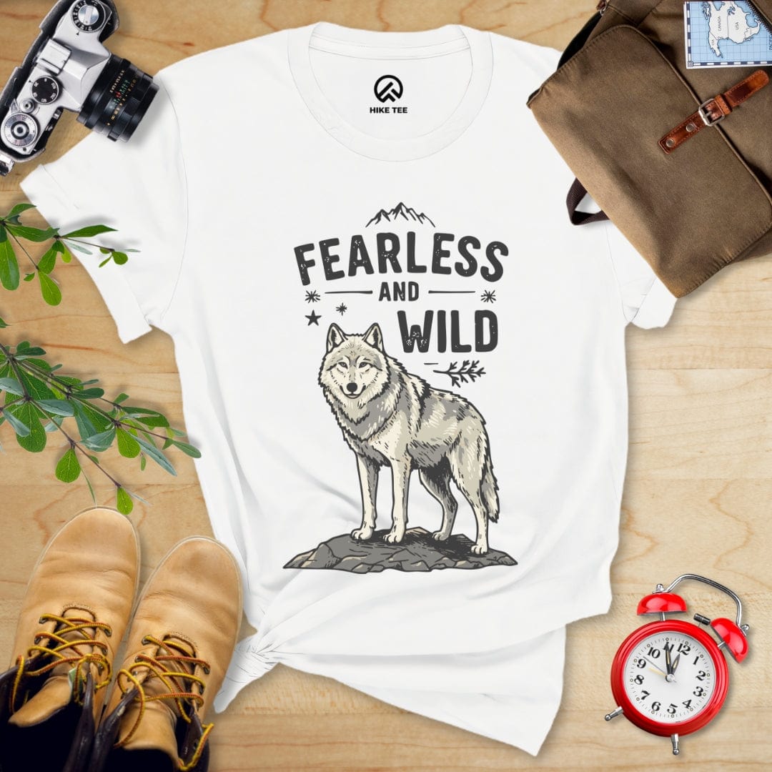 Hike Tee T-Shirt White / S Fearless & Wild Wolf Shirt