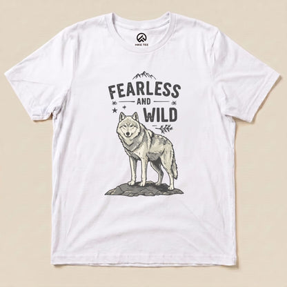 Fearless & Wild Wolf Shirt Hike Tee T-Shirt White / S