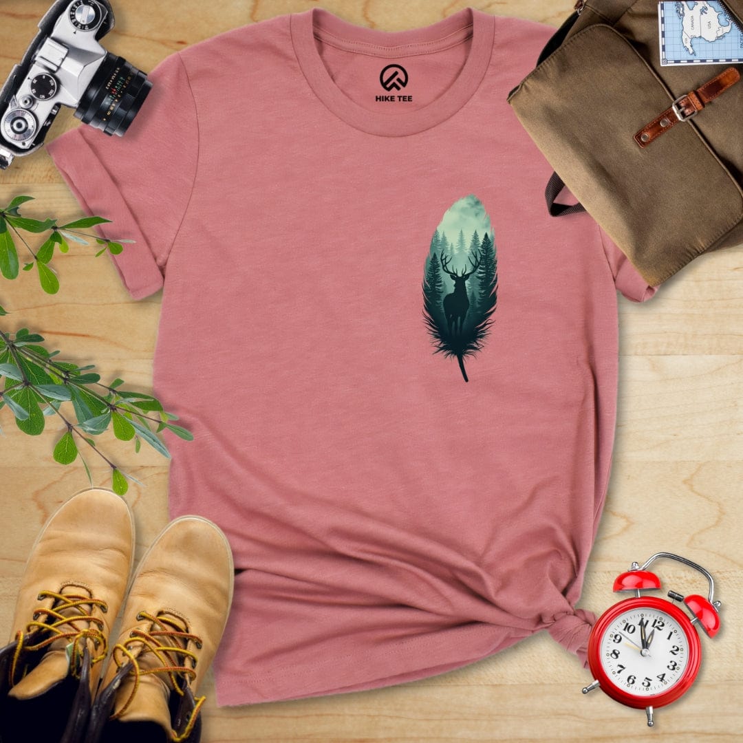 Hike Tee T-Shirt Heather Mauve / S Feather Pocket  Shirt