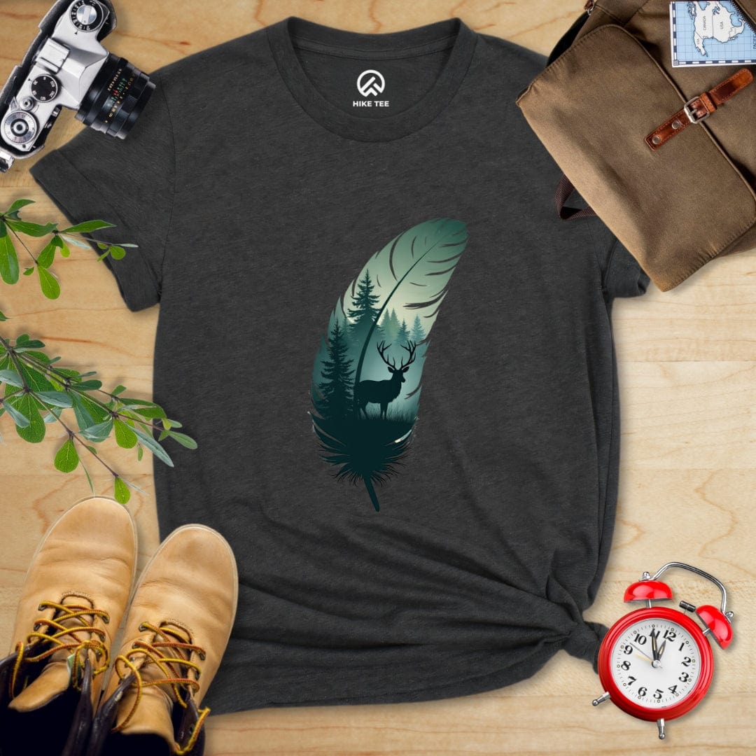 Hike Tee T-Shirt Dark Grey Heather / S Feather Shirt