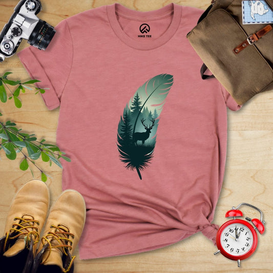 Hike Tee T-Shirt Heather Mauve / S Feather Shirt