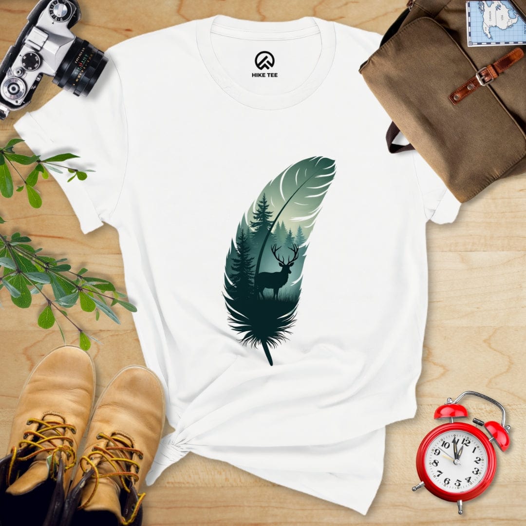 Hike Tee T-Shirt White / S Feather Shirt