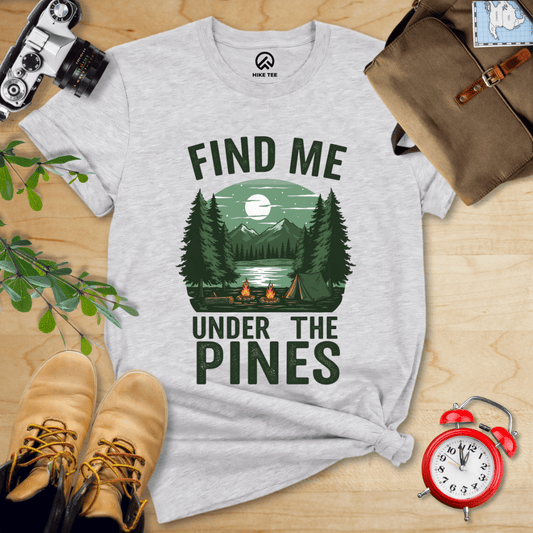 Hike Tee T-Shirt Athletic Heather / S Find Me Under The Pines Shirt