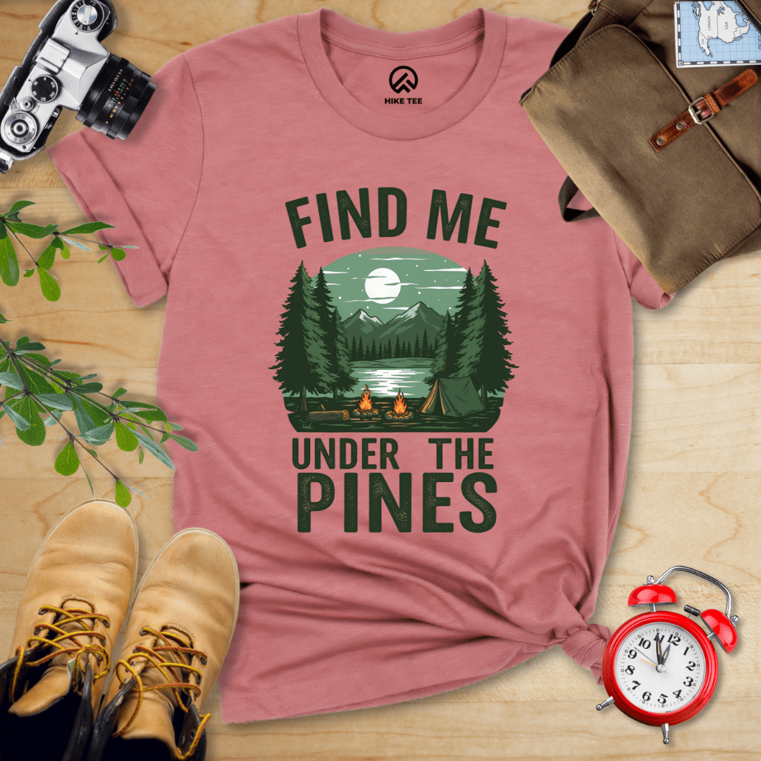 Hike Tee T-Shirt Heather Mauve / S Find Me Under The Pines Shirt