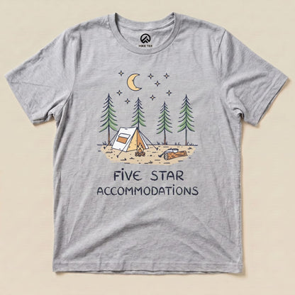 Five Star Accommodations Shirt Hike Tee T-Shirt Athletic Heather / S