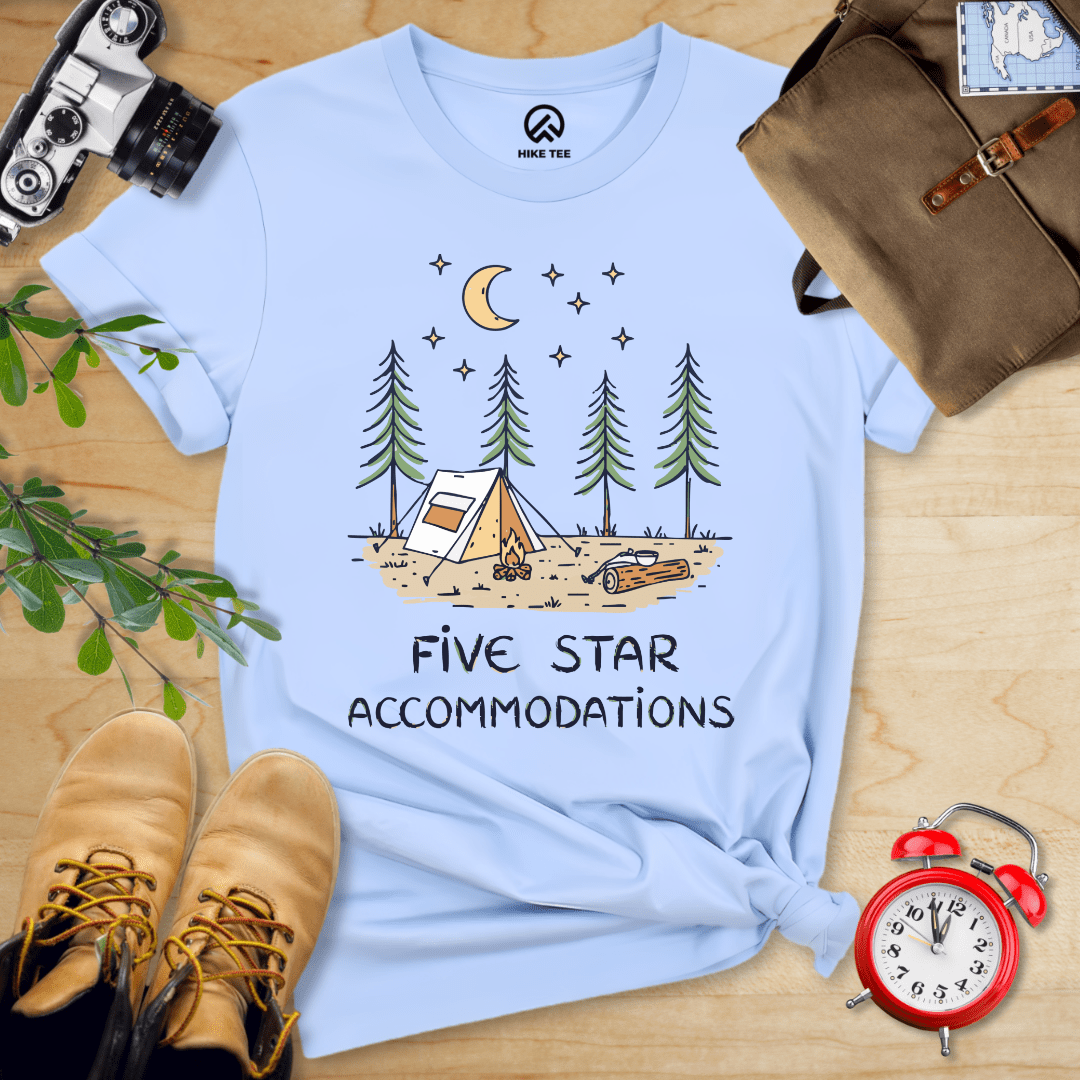 Hike Tee T-Shirt Baby Blue / S Five Star Accommodations Shirt