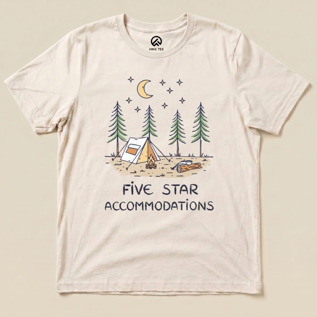 Five Star Accommodations Shirt Hike Tee T-Shirt Natural / S