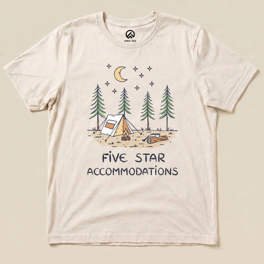 Five Star Accommodations Shirt Hike Tee T-Shirt Natural / S