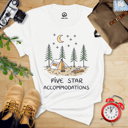 Hike Tee T-Shirt White / S Five Star Accommodations Shirt