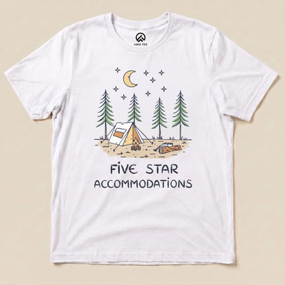 Five Star Accommodations Shirt Hike Tee T-Shirt White / S