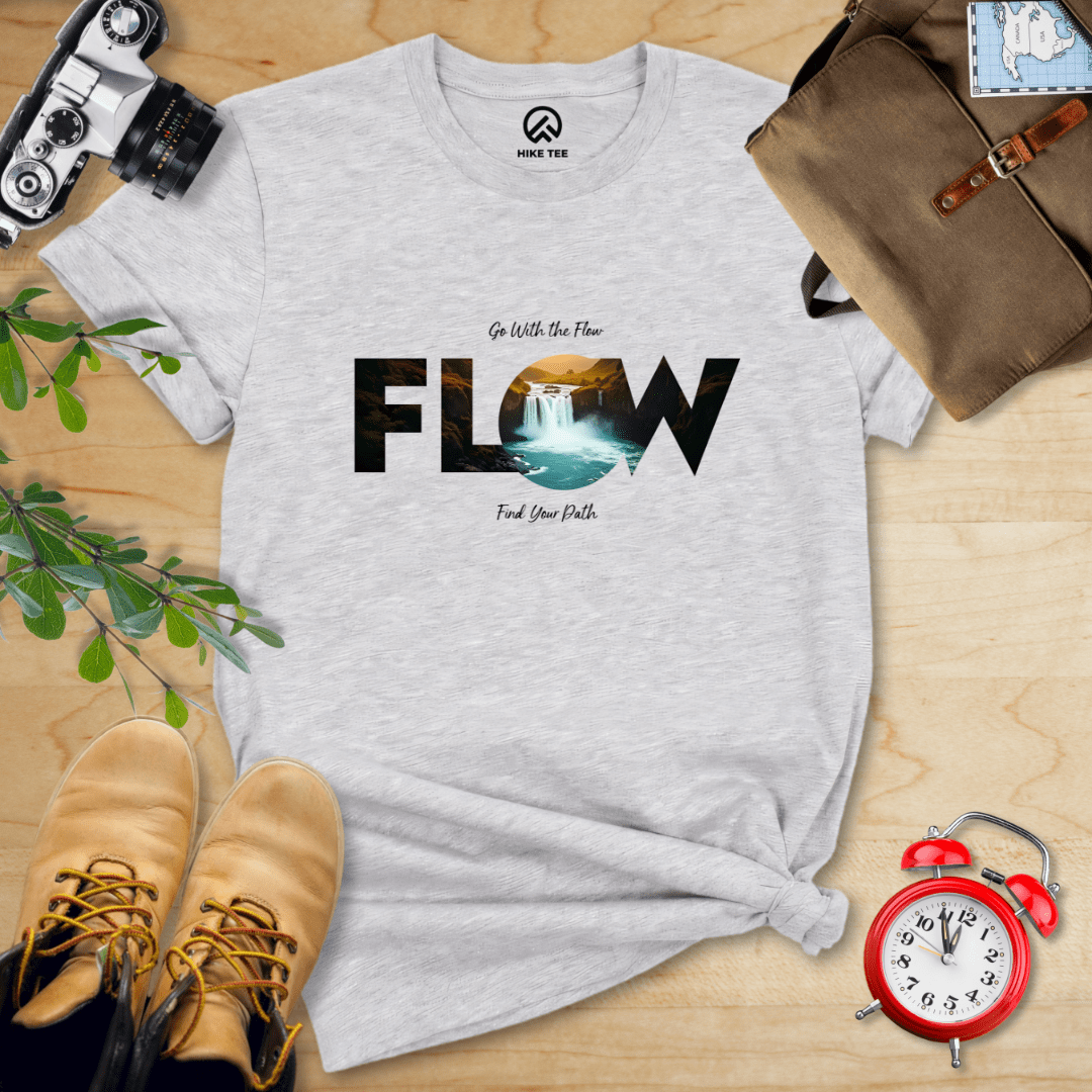 Hike Tee T-Shirt Athletic Heather / S Flow, Find Your Path Shirt